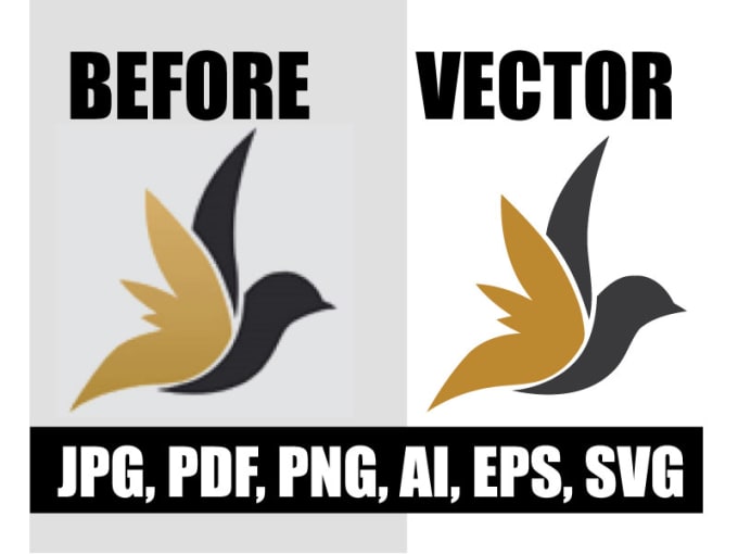 Convert logo or image to vector ai, eps, svg, png, pdf by Tanzinarakib
