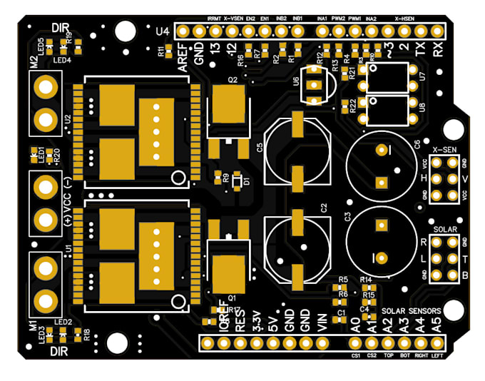 Design custom shield for arduino or other modules by Alexusmn | Fiverr