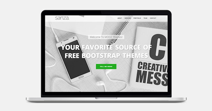 Create a one page responsive template with bootstrap 4 by Royroy1996 ...