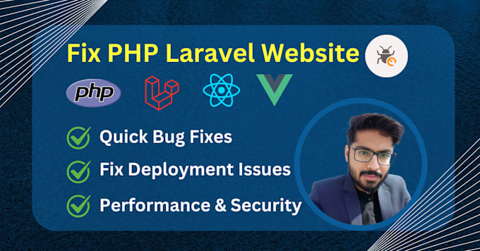 fix, update, or customize your laravel PHP website