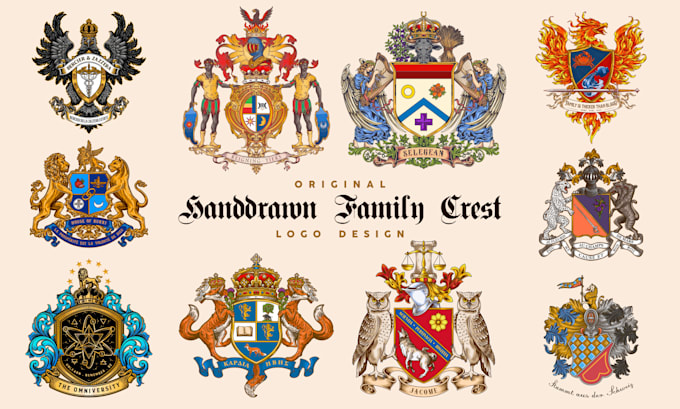 make professional family crest coat of arms logo design