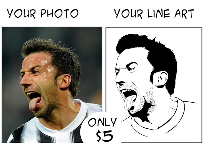 create great line art vector from your photo