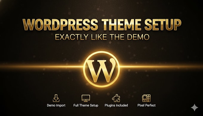 setup wordpress theme exactly as on a demo