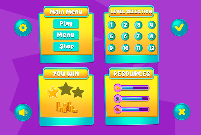 design game graphics and ui for android or ios