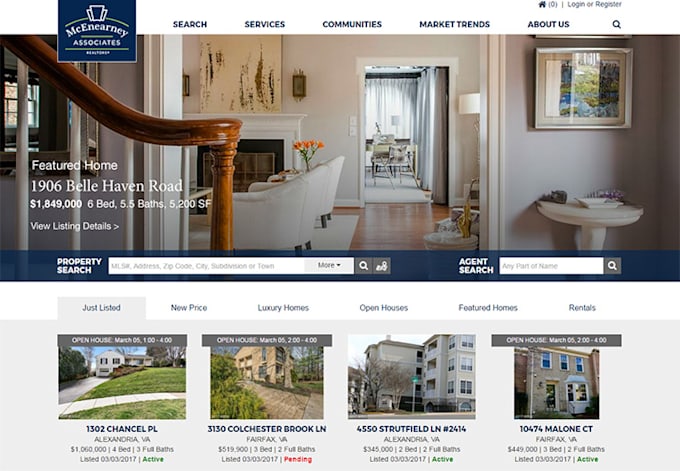 design your real estate website in wordpress