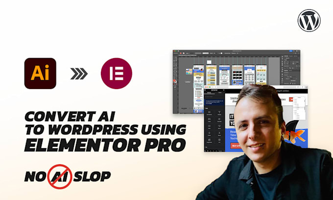 convert adobe illustrator to wordpress using elementor pro no ai slop