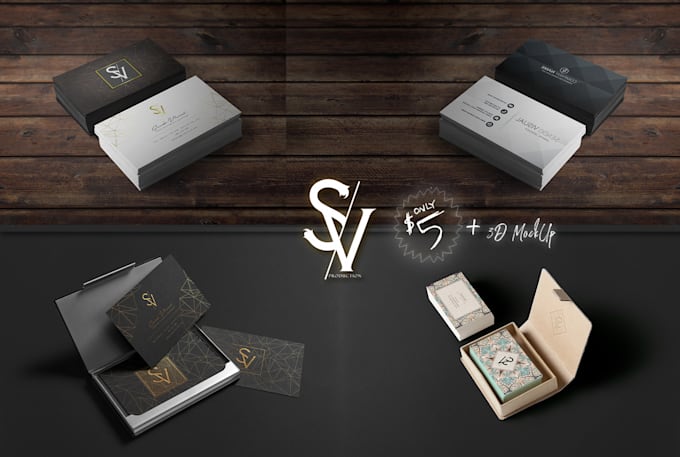 Design Business Card With 2 Concepts And Do 5 3d Mockups By Sendo