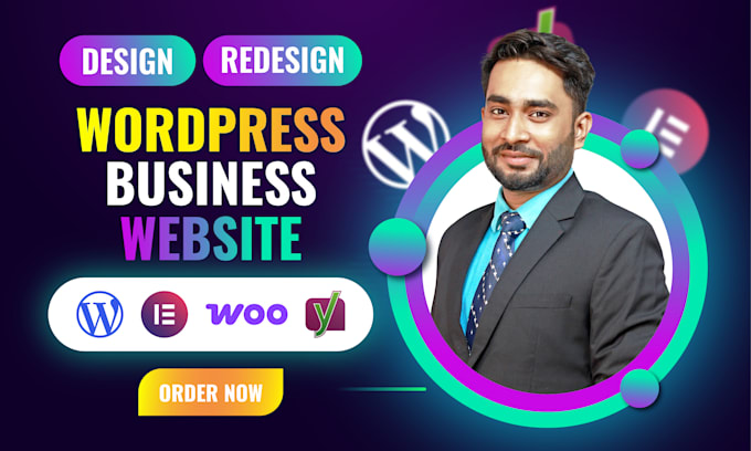 design, redesign modern wordpress website or business website development