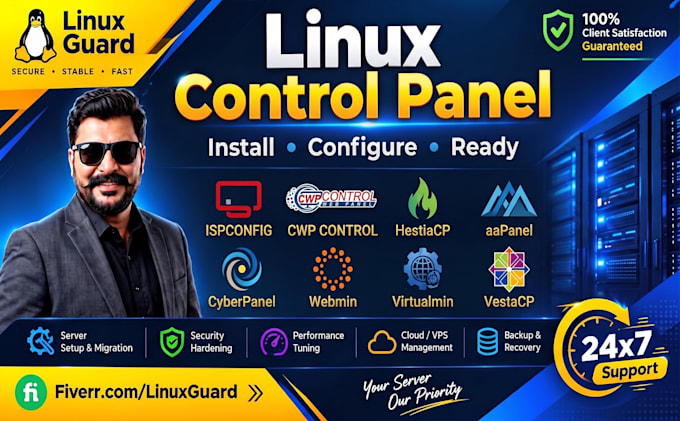 install cyberpanel, aapanel, cloudpanel, or any linux control panel