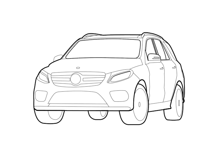 create technical vector illustration for car icons