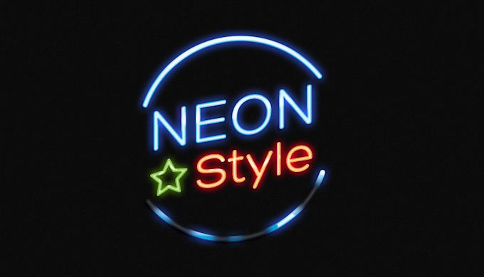 replicate your logo or text in neon style