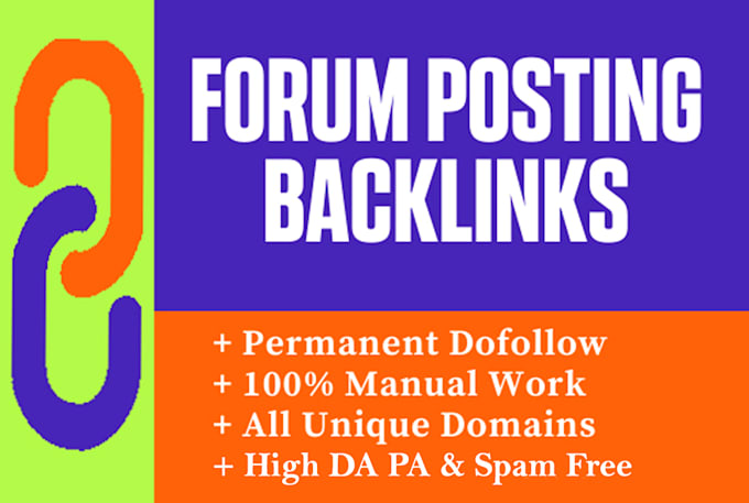 make manual HQ forum posting backlinks on high da forums