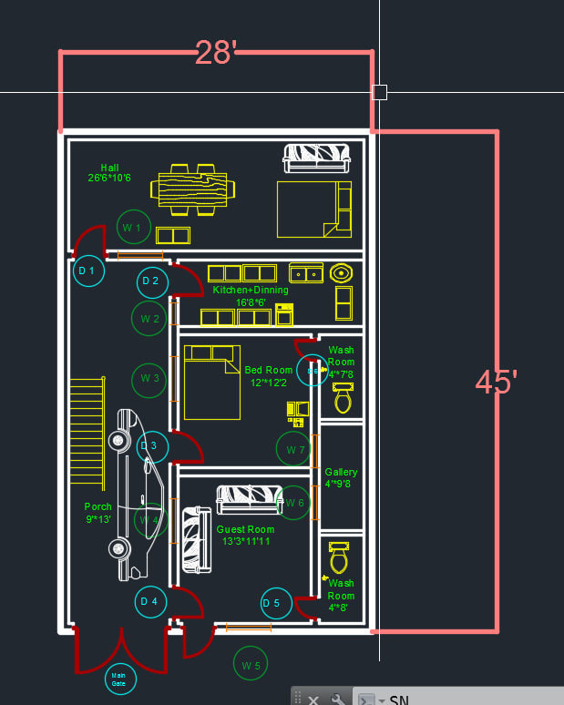 Do Autocad 2d Floor Plan For House Residential Building By Adeel7864