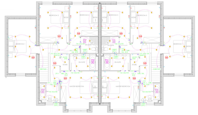 electrical design, autocad drawings of building projects