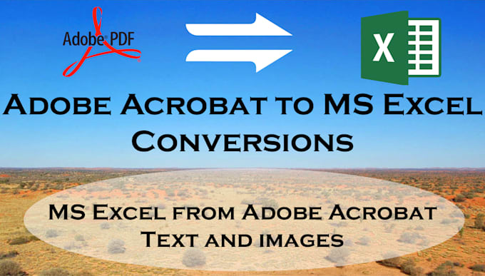 convert from an acrobat PDF file to ms excel