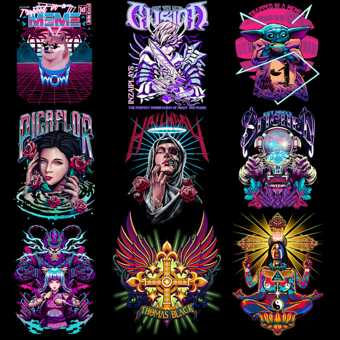 create japanese or anime streetwear style for t shirt