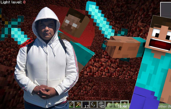 badly photoshop you into minecraft