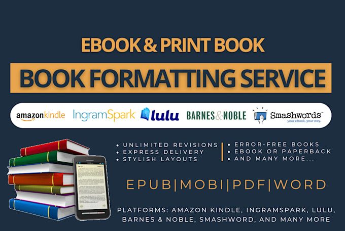 format your ebook and paperback for kindle, KDP, and all publishing platforms