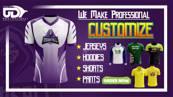 professional gaming jerseys custom