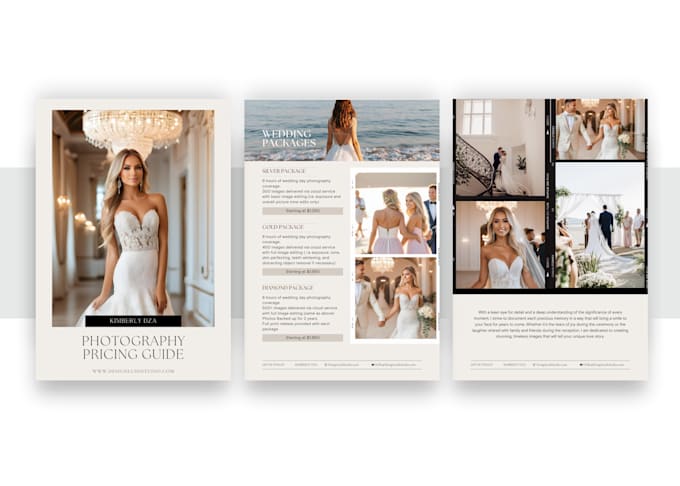 design a photography pricing guide or rate card for your business
