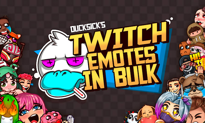 make snazzy twitch kick emotes for you in bulk 24hr delivery