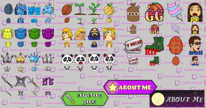Make custom emotes for twitch by Missbrittanybby | Fiverr
