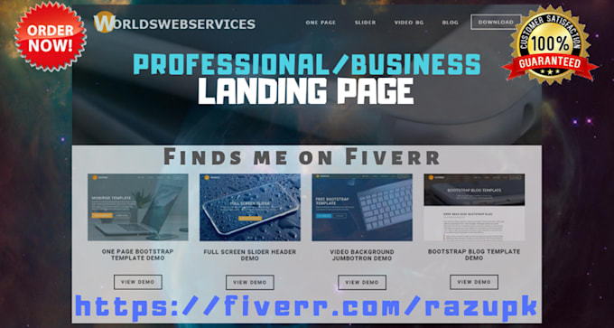 create  responsive landing page or squeeze page within 2 hrs