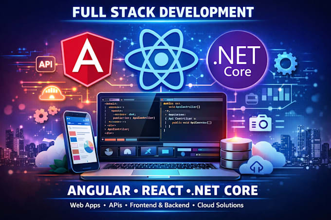 be your full stack angular, react and asp net core developer