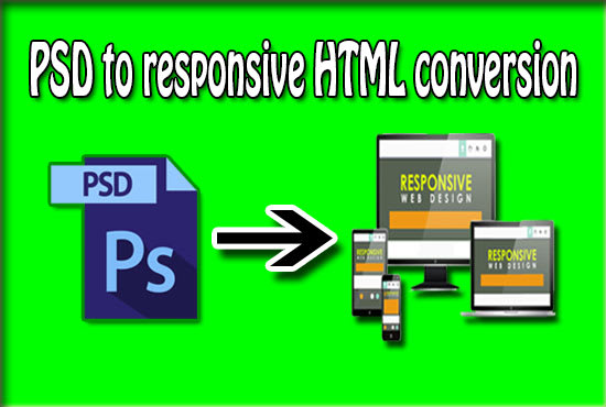convert psd to html responsive bootstrap