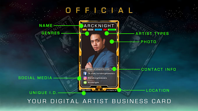 create digital business cards for artists