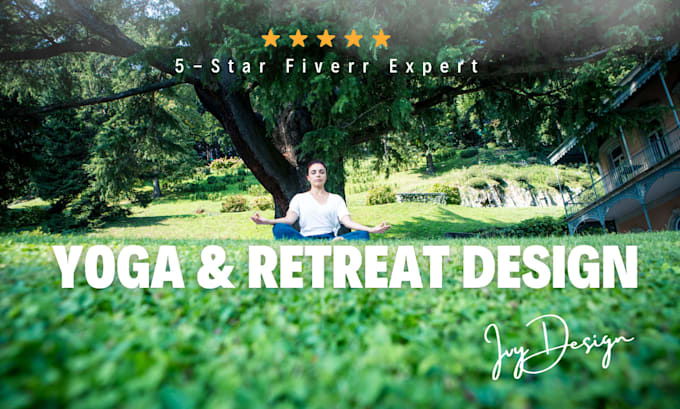 design an earthy yoga retreat flyer and poster in a3