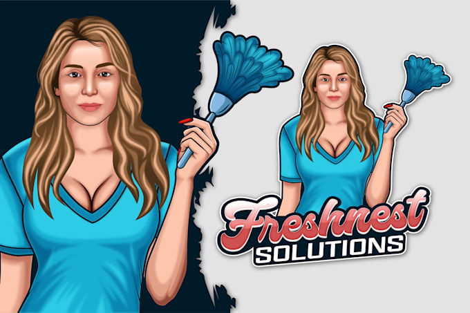 do modern business caricature, portrait, cartoon logo design