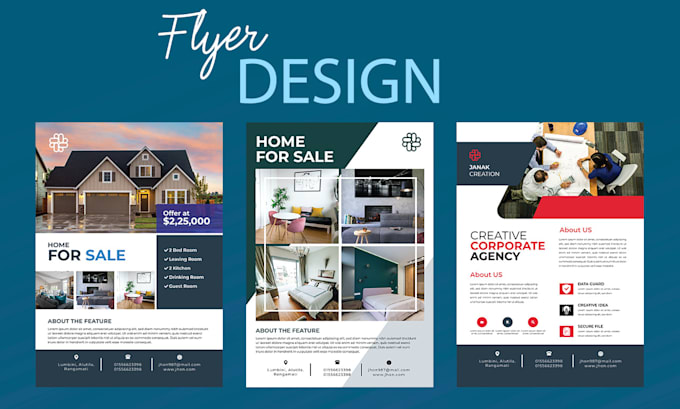design a real estate or business flyer