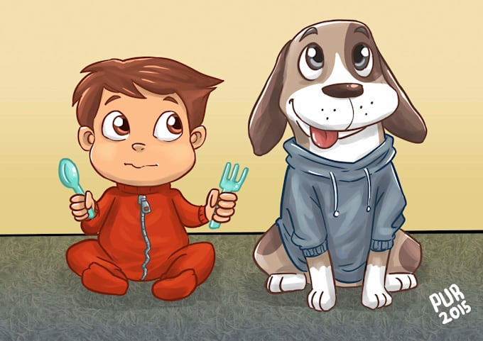 make illustration for children book style