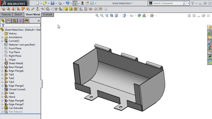 Any Sheet Metal Drawing In Solidworks By Mohamedgada