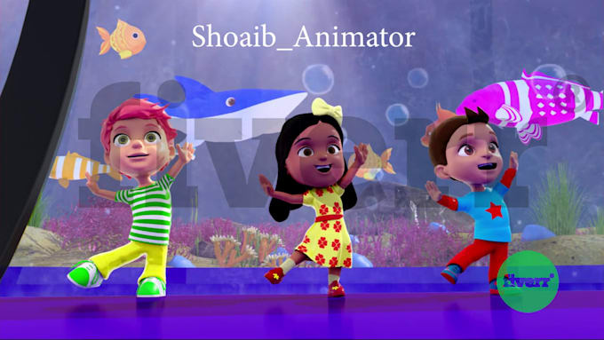 3d song animation and content creation for kids