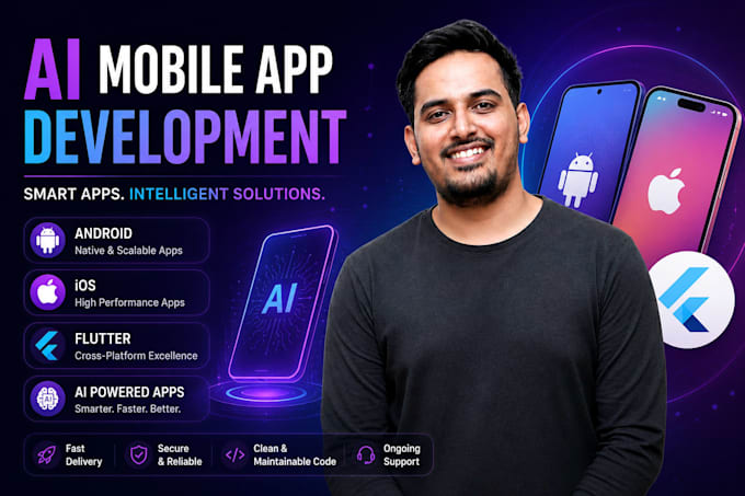 do ai mobile app development for flutter  ios android and the web