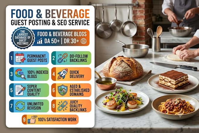 write food guest posts da58 blog off page SEO