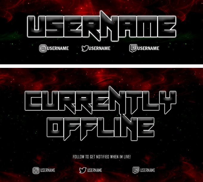 Design Twitch Banners Offline Video Banners And Panel Titles By Dellbby