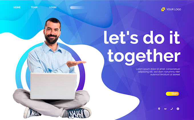 create modern landing page using html5 css3 or wordpress
