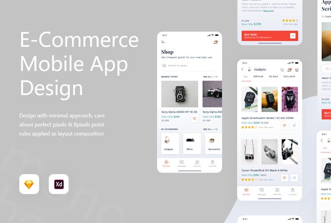 do design superb android or ios mobile app for ecommerce