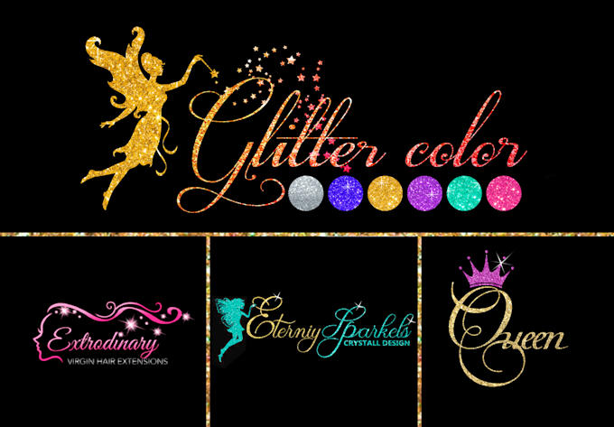 make glitter,crest, femening logo for you