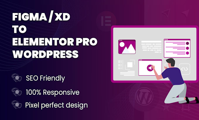 convert figma to wordpress, xd to wordpress using elementor