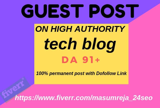 tech guest post on high authority website with dofollow link