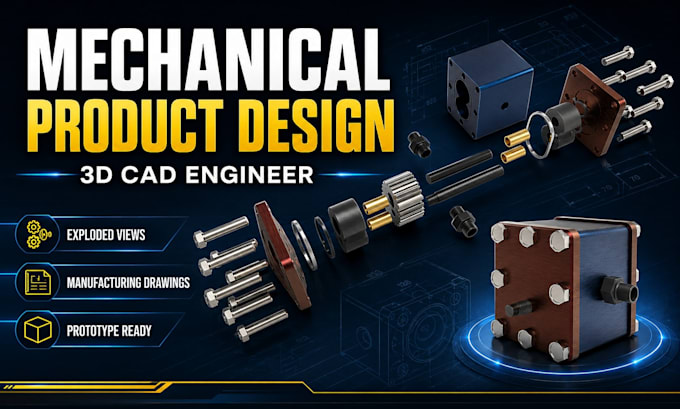 be your mechanical product design and 3d cad engineer