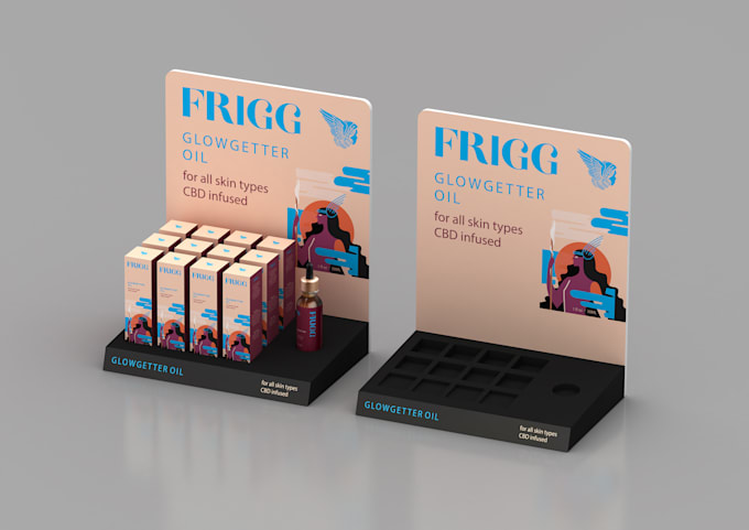 do 3d product display stand for retail or store