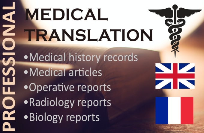 translate medical texts into french or english