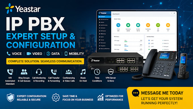 configure yeastar IP pbx system