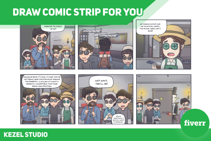 Draw comic strip and cartoon for you by Kezelstudio | Fiverr