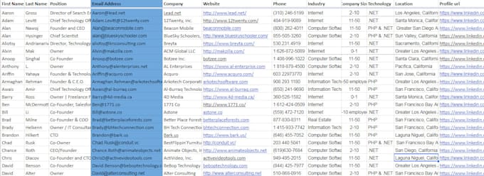 Collect verified email address for your business by Araz_leads | Fiverr